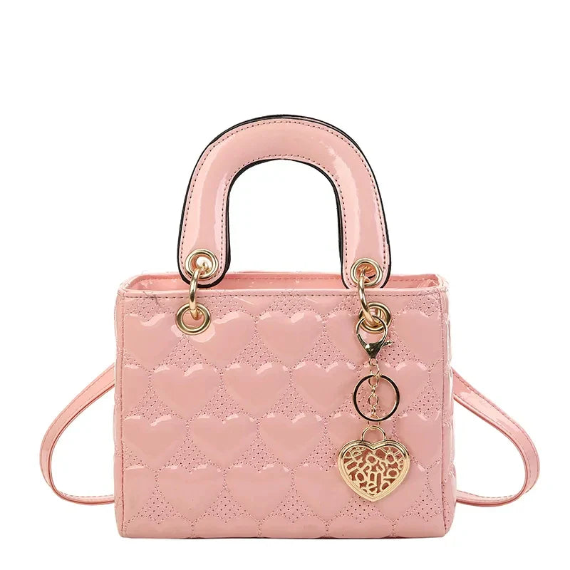 Luxury Quilted Square Handle Crossbody Handbag