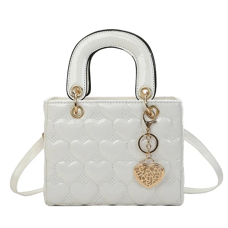 Luxury Quilted Square Handle Crossbody Handbag