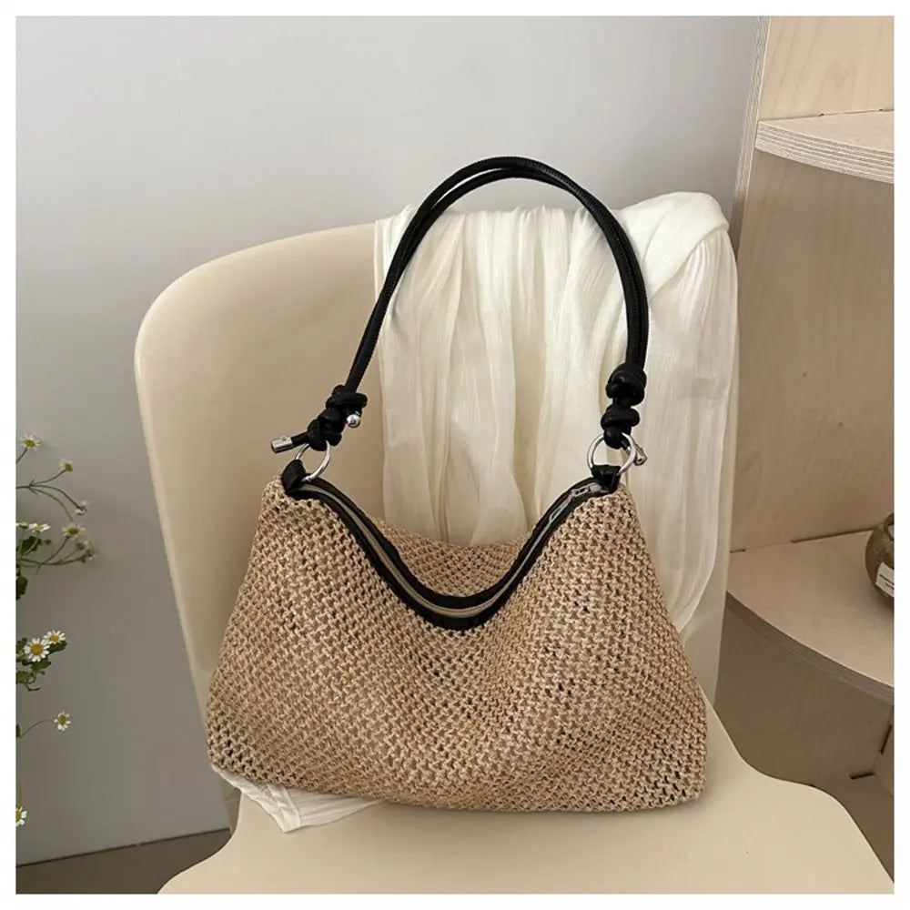 Handmade Braid Straw Beach Shoulder Bag