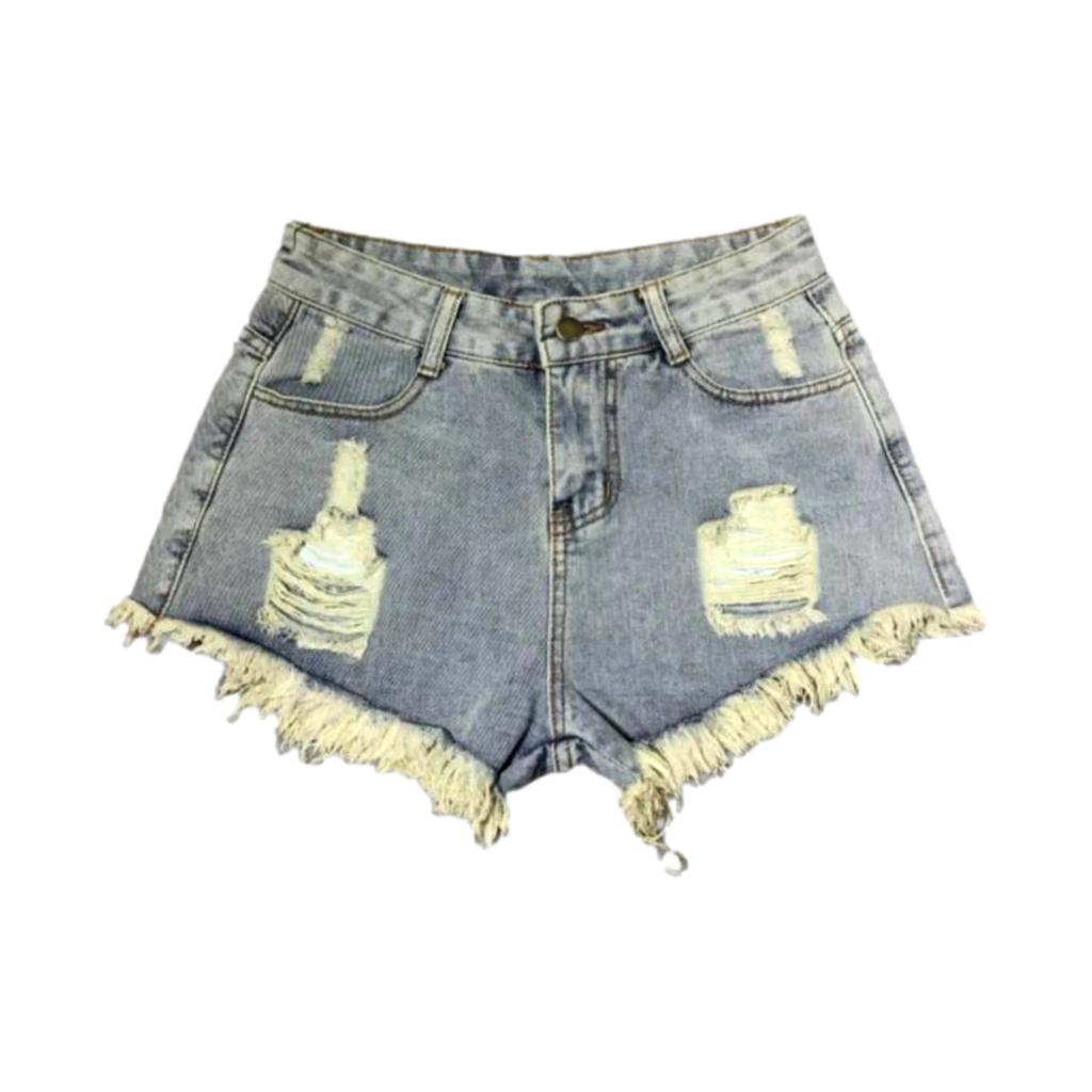 Y2k distressed women's jean shorts - Fashionpara