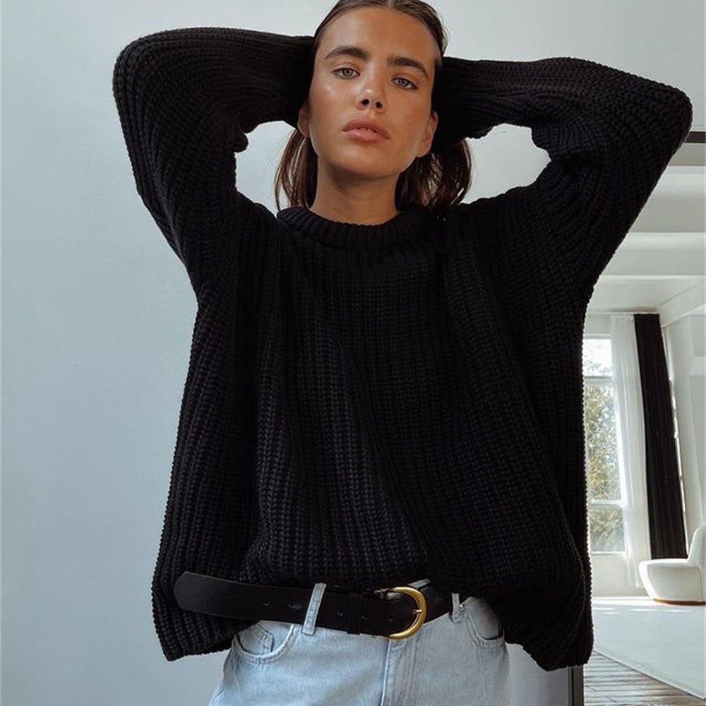 Elliana Cozy Oversized Knit Sweater for Effortless Style