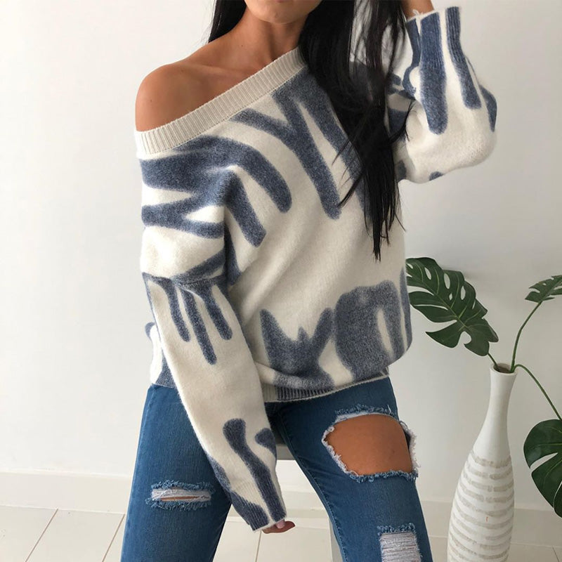 ShoptheCIC Tie Dye Oversized Knit Sweater for Cozy Style