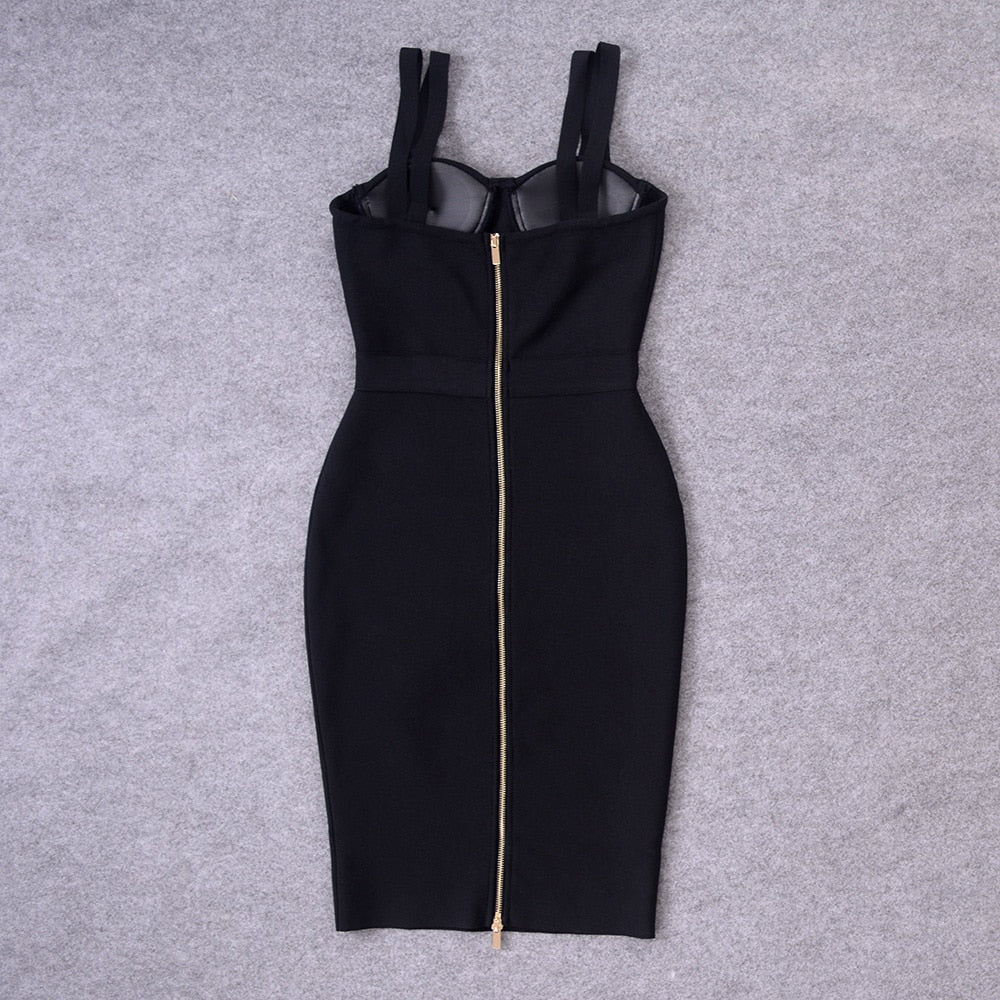 Bandage Sweetheart Double-Strap Bodycon Midi Dress 13