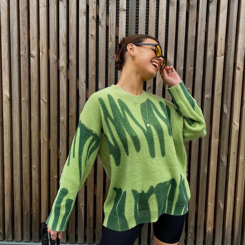 ShoptheCIC Tie Dye Oversized Knit Sweater for Cozy Style