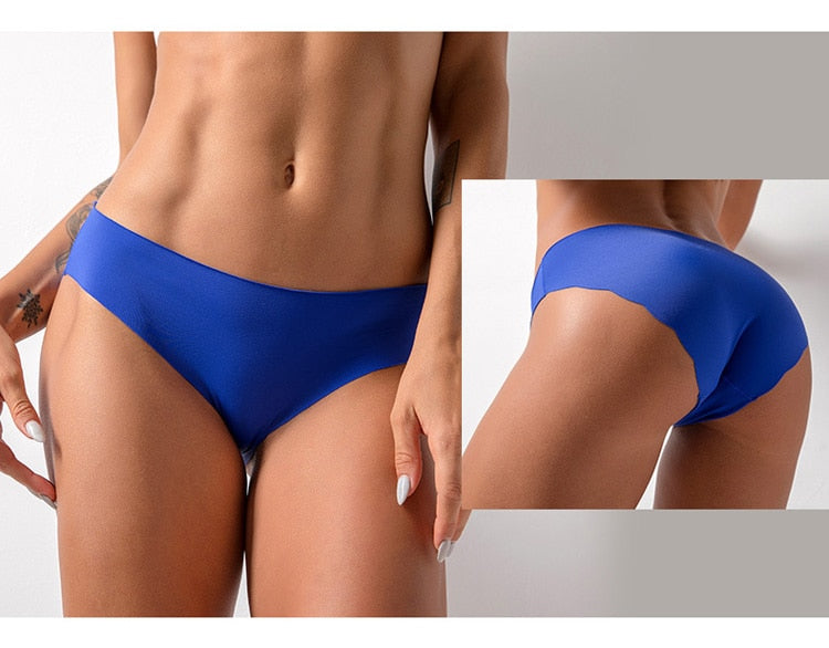 3PC Seamless Panties Ultra-thin Underwear Comfort Intimates Lingerie Low-Rise Female briefs