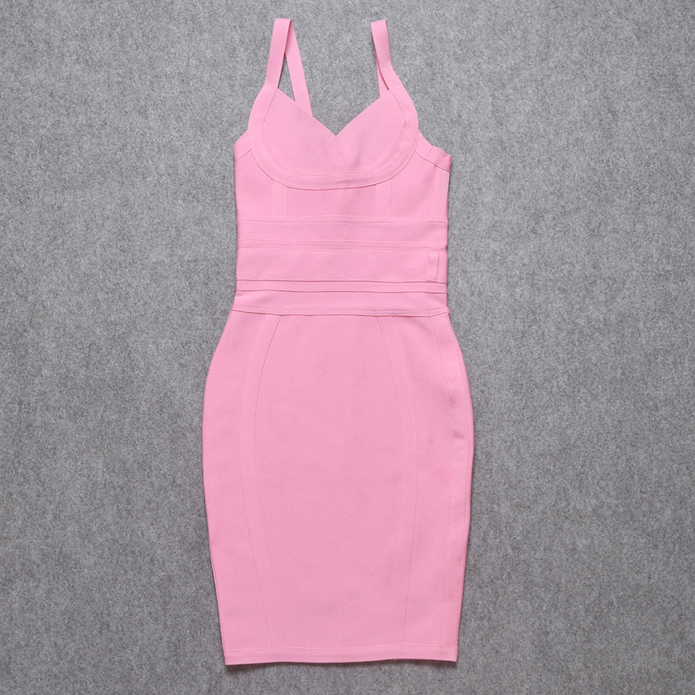 Sweetheart Neck Strappy Tie-Waist Bandage Mini Dress 9