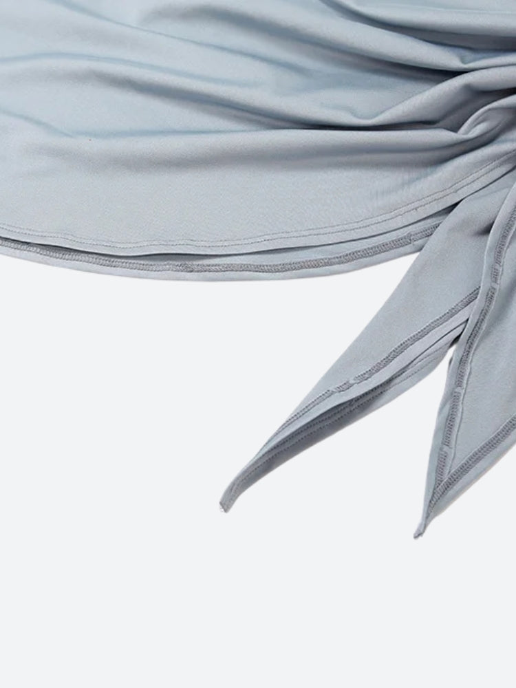 High Cut Swimsuit & Skirt Two Piece Set - Fashionpara