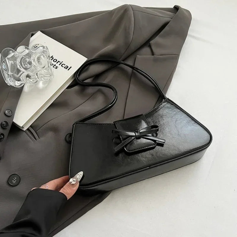 Retro Spring PU Leather Underarm Shoulder Bag