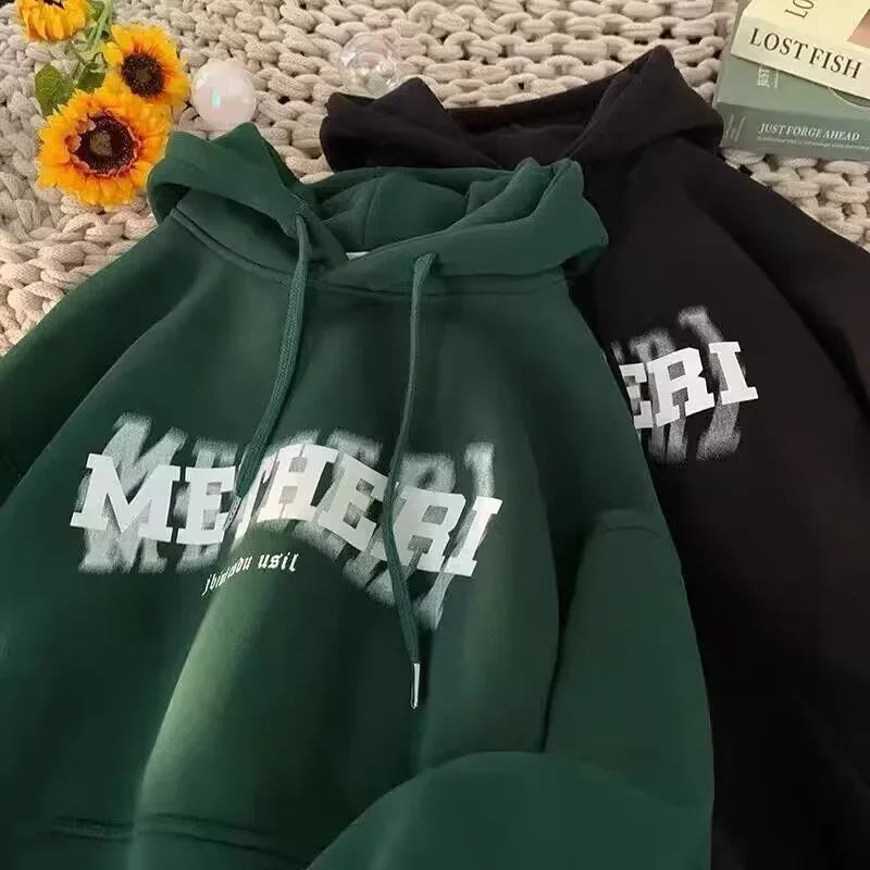 Hip Hop Letter Print Cotton Fleece Hoodie 6
