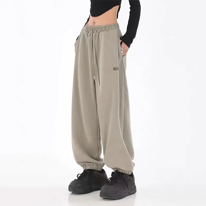 Hip Hop Letter Drawstring Jogging Pants