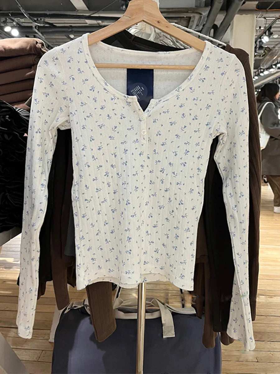 Hollow Out Pink Long Sleeve Sexy Slim Top Knit Top