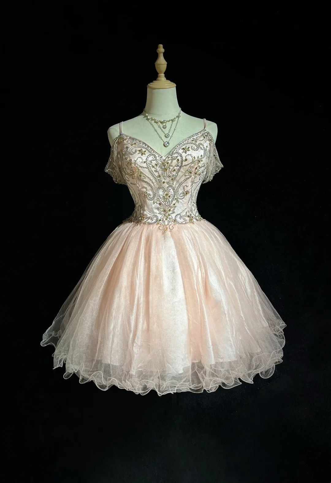 Cute Spaghetti Straps Light Pink Formal Homecoming Dress Mini Short Birthday Outfits D201