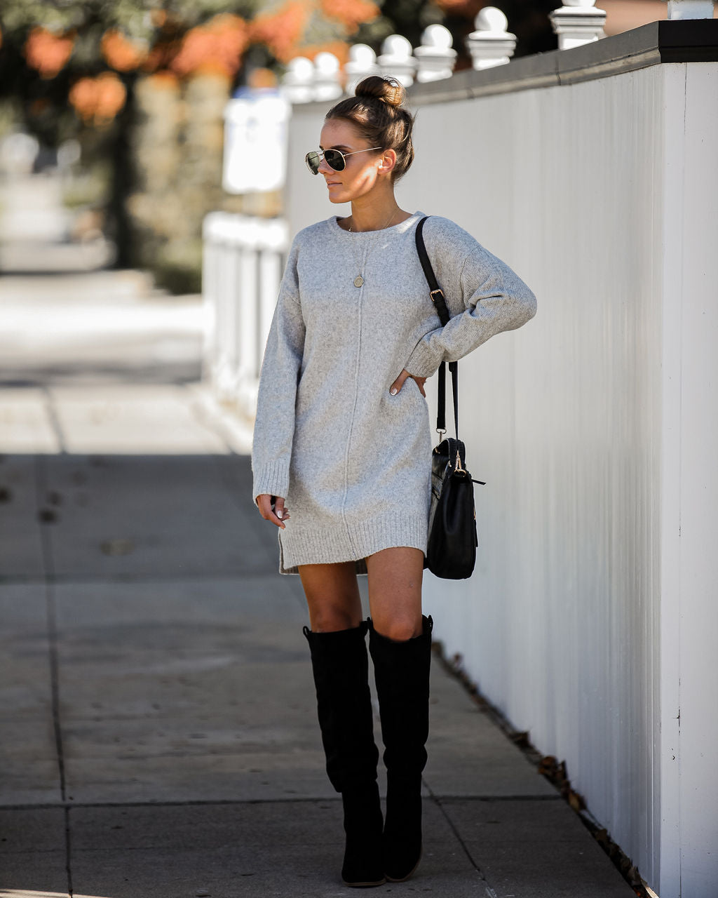 Smoky Mountain Grey Sweater Dress for Effortless Style