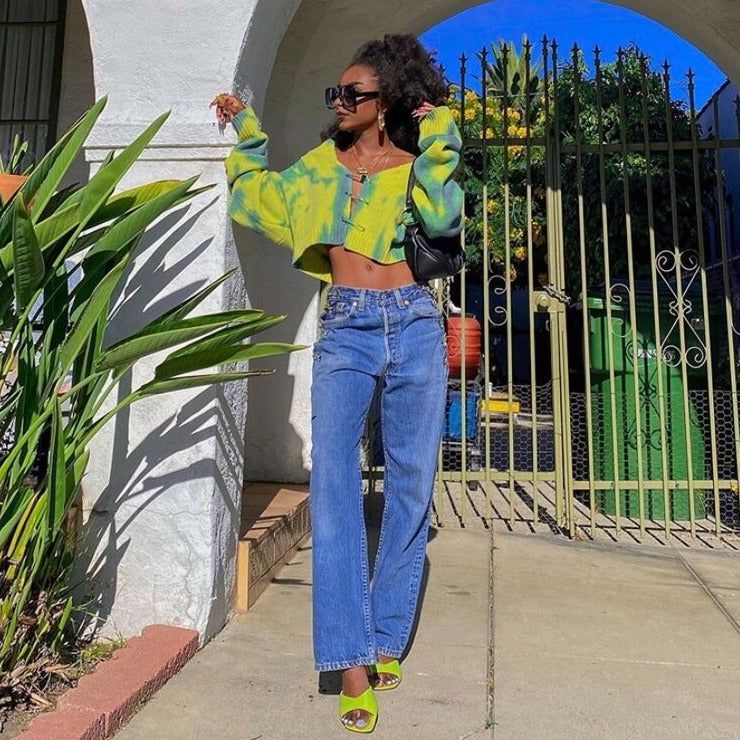 Time For Fun Safety Pin Knitted Cardigan