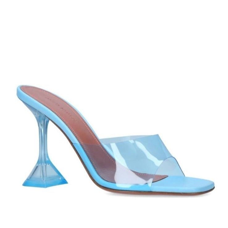 Moonchild Perspex Square Toe Heeled Sandals
