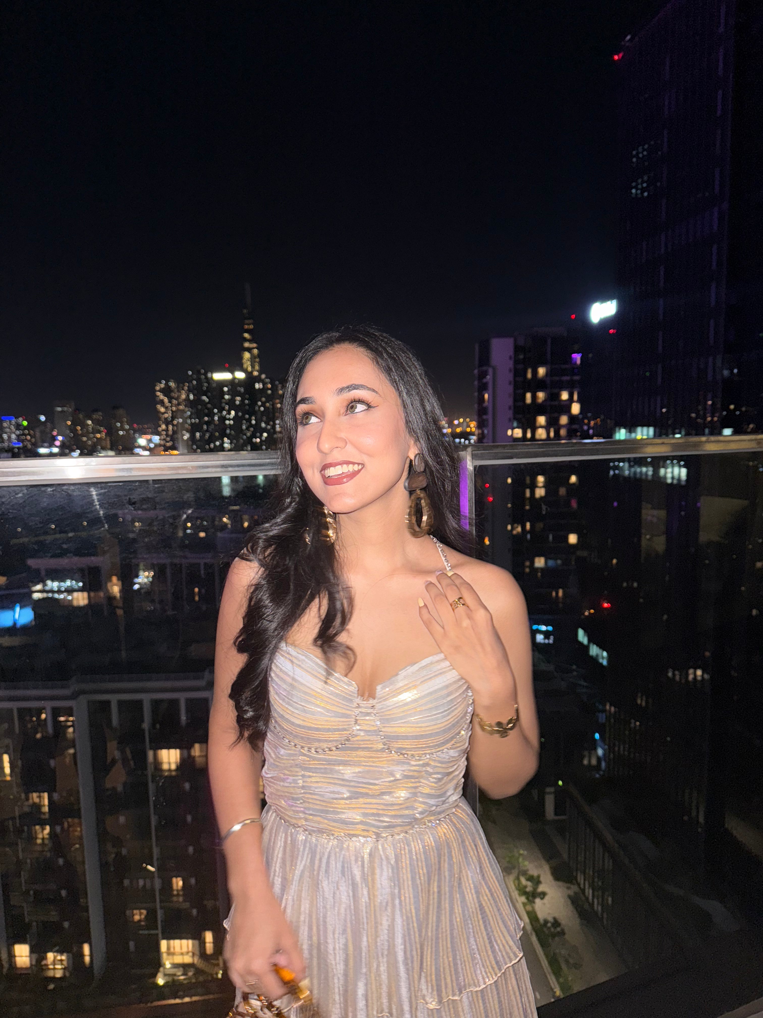 Party Ruffle Midi Dress - Champagne - Fashionpara