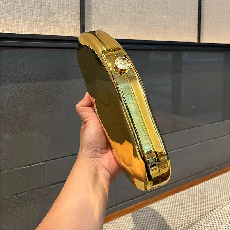 Luxury Gold Acrylic Evening Purse Designer Wedding Bag