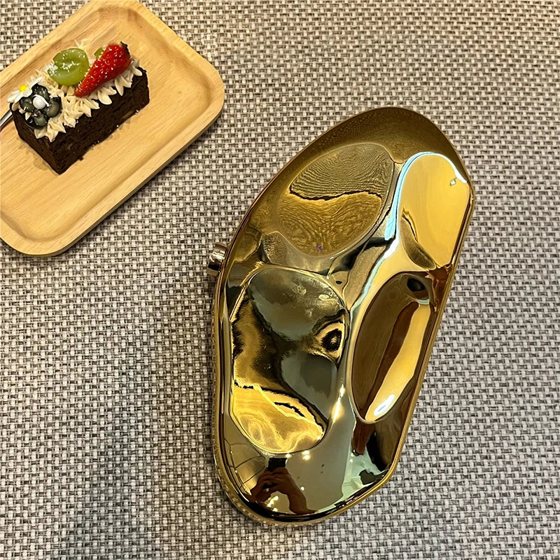 Luxury Gold Acrylic Evening Purse Designer Wedding Bag