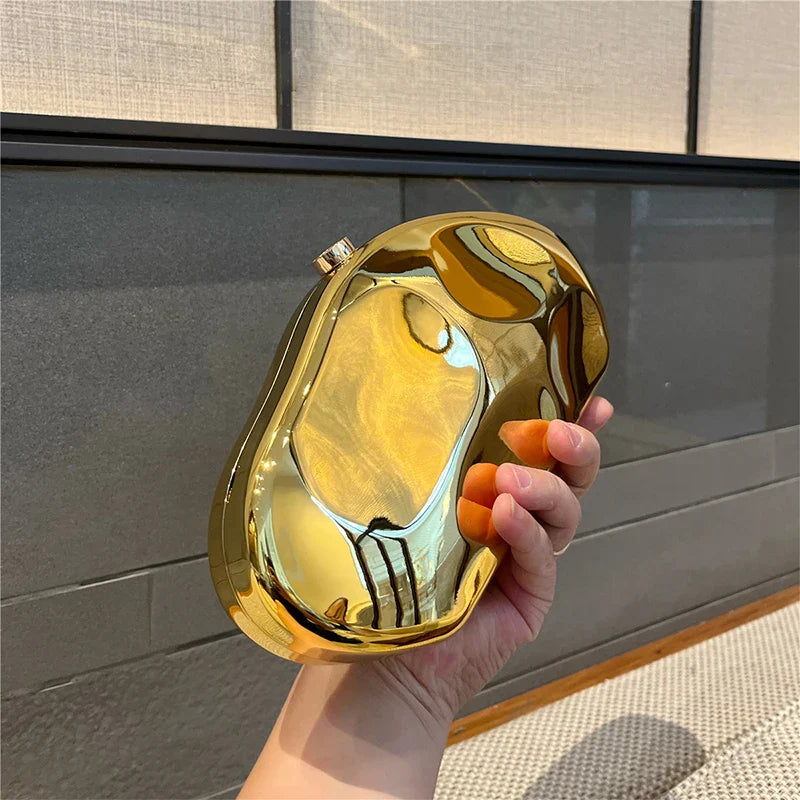 Luxury Gold Acrylic Evening Purse Designer Wedding Bag