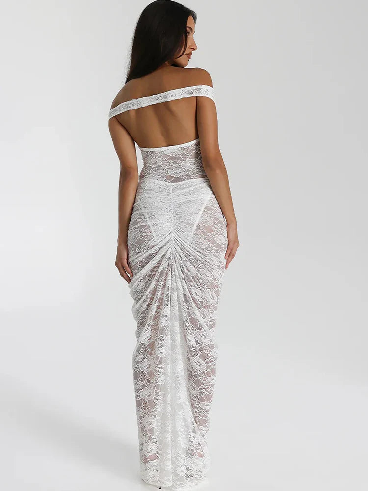 Floral Lace Skirt Suit Vacation Dress