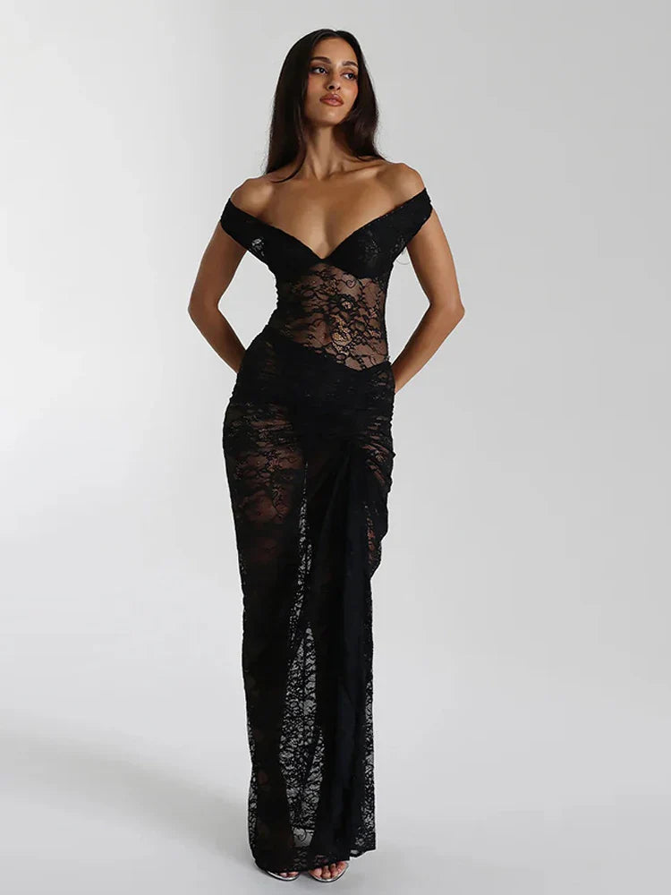 Floral Lace Skirt Suit Vacation Dress