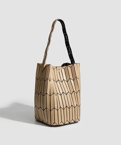 Japanese Fashion Geometric Diamond Grid Shoulder Bag