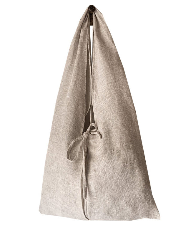 Japanese Linen Large Capacity Lace Up Shoulder Bag