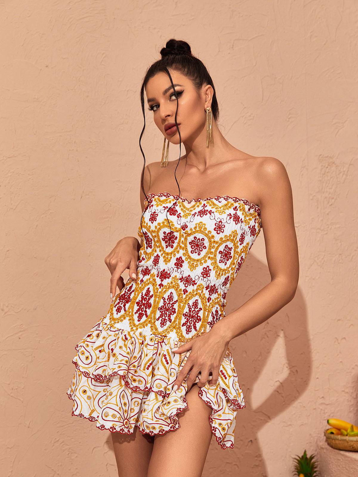 Judson Strapless Ruffle Mini Dress