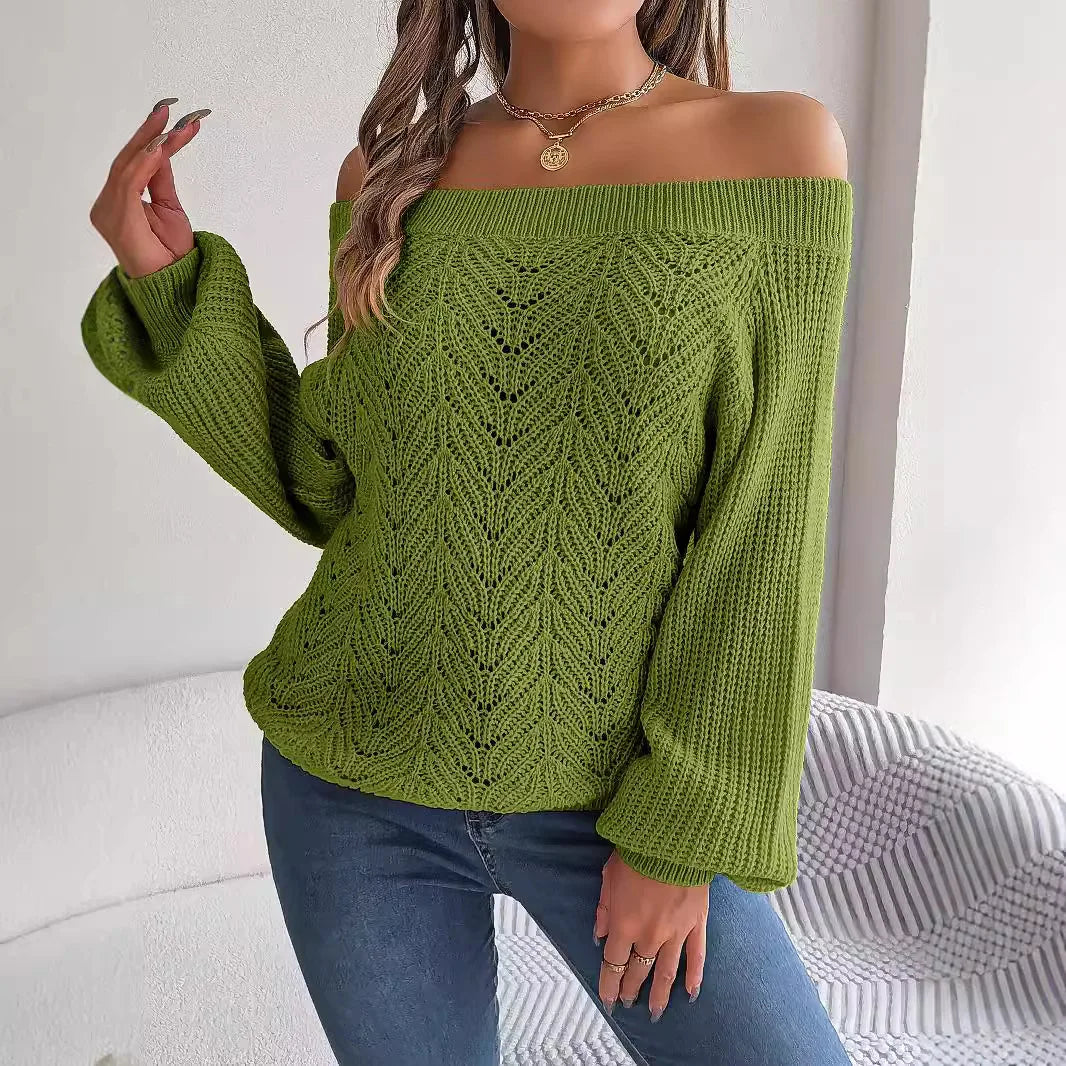 Off - Shoulder Elegant Spring Sweater