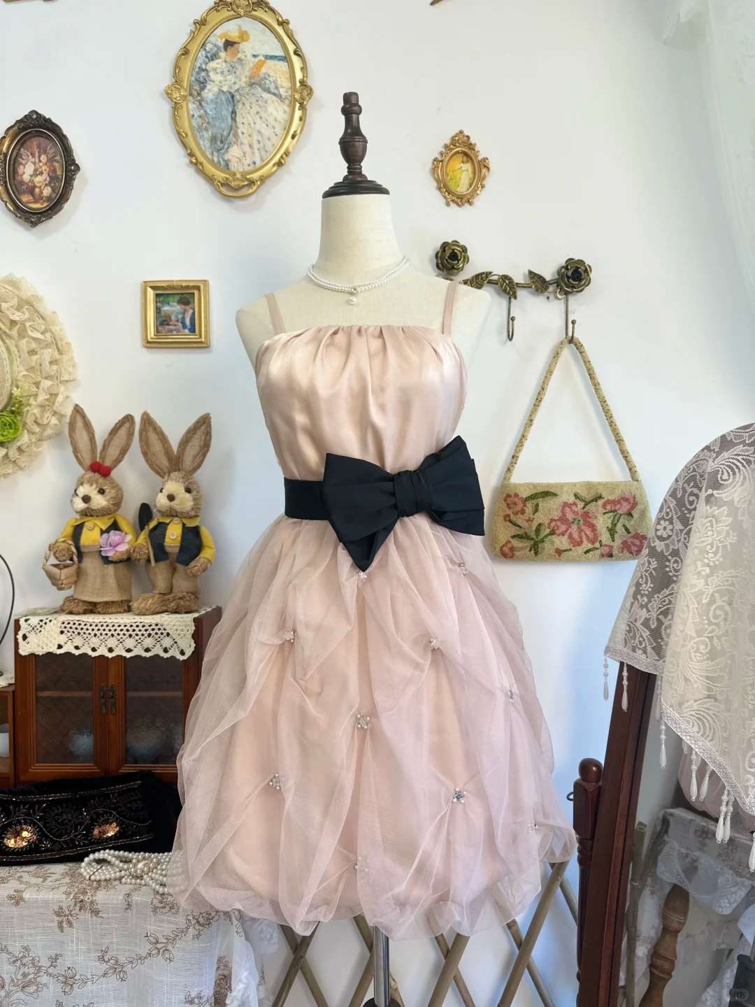 Simple Spaghetti Straps Blush Pink Satin Tulle Short Homecoming Dress Birthday Outfits D306