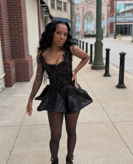 Cute Strapless Black Tulle Sequin Beaded A Line Short Party Dress Formal Homecoming Dress D488