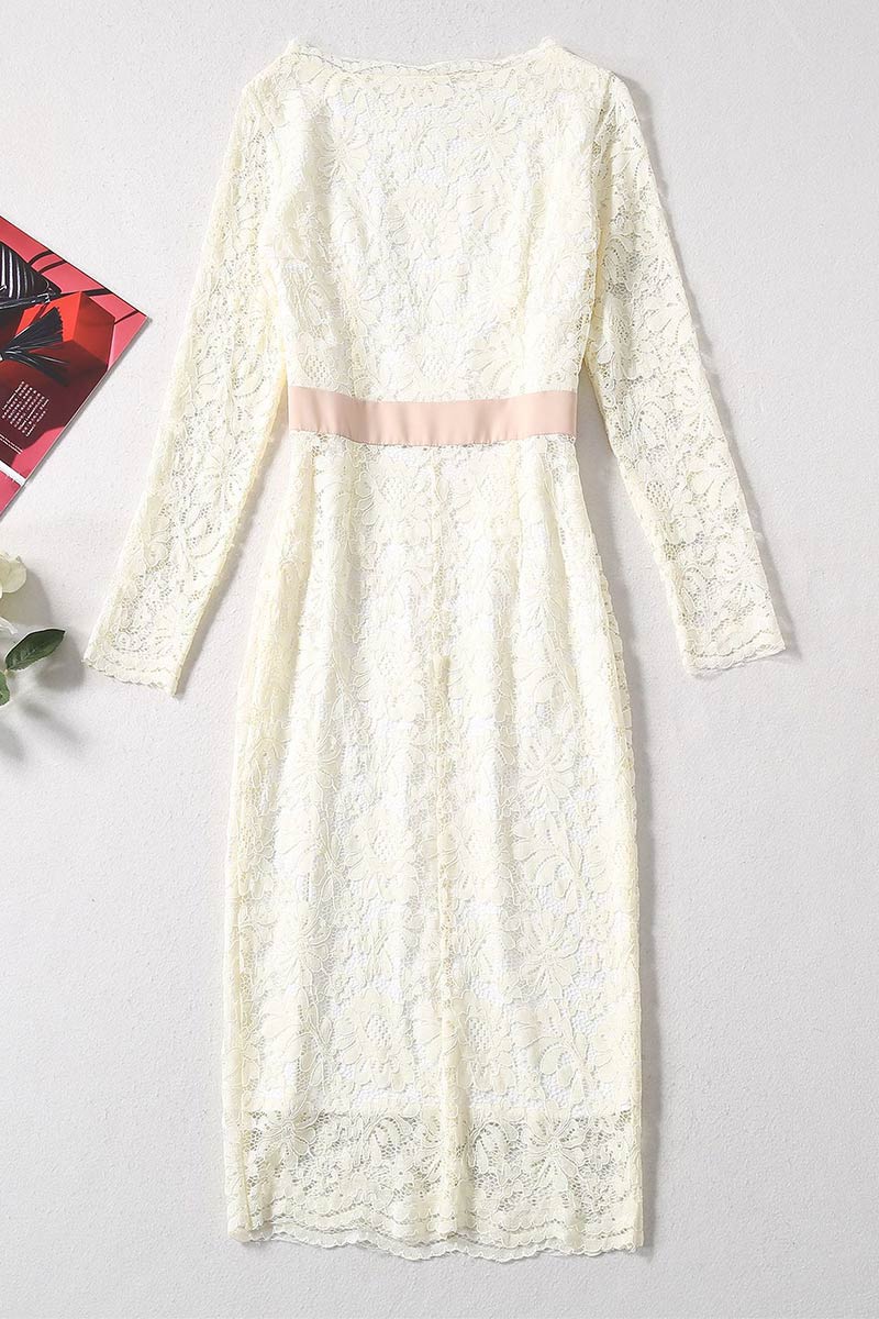 Kate Middleton Champagne Lace Fitted Cocktail Dress