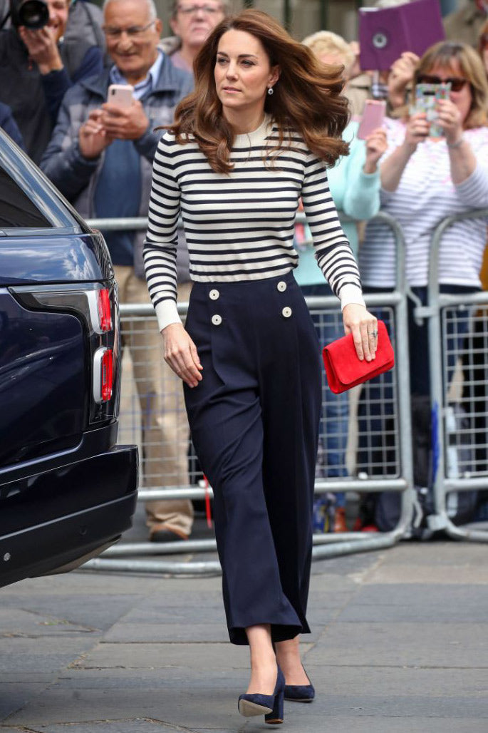 Mislish Kate Middleton Inspired Striped Sweater Outfit