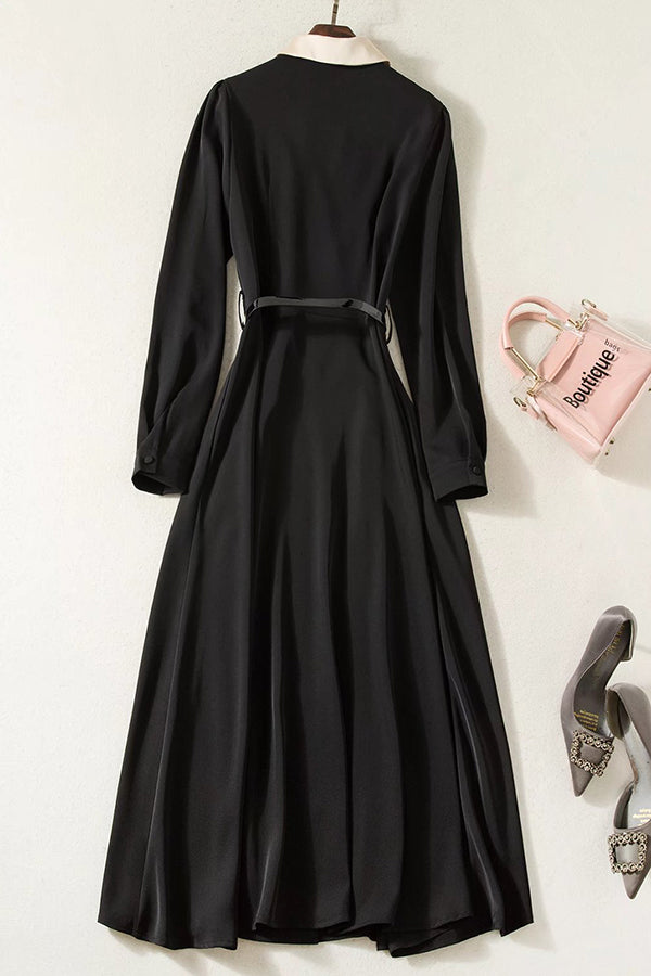 Kate Middleton Elegant Black Office Midi Dress