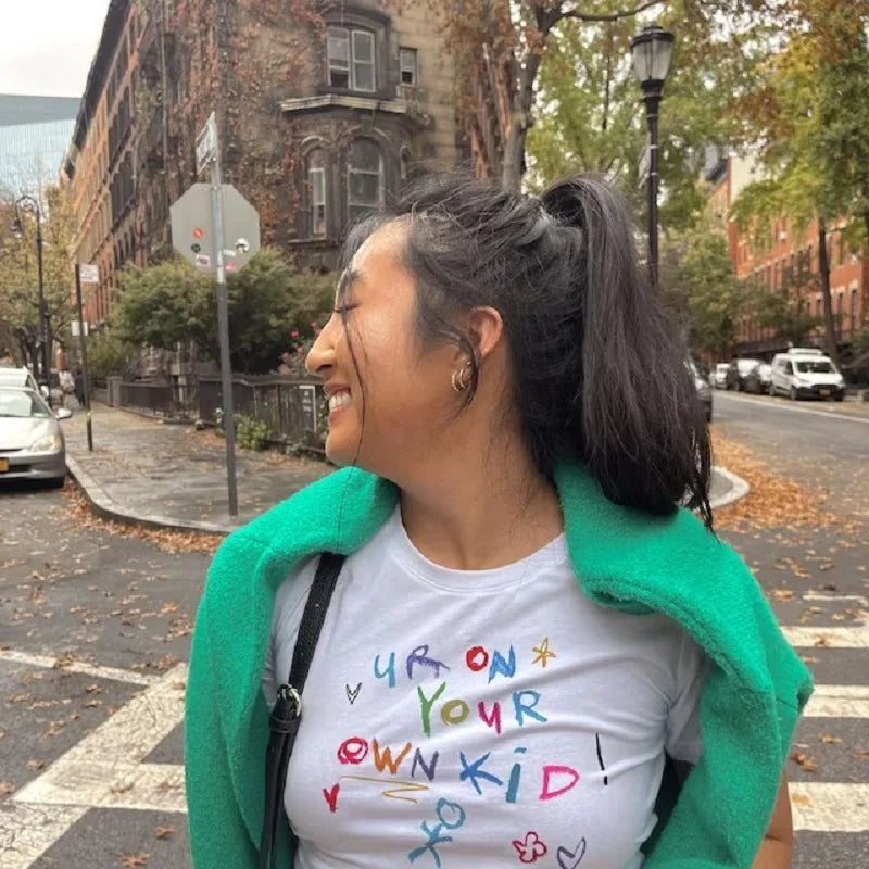 Cute Letter Print Crop Top T-shirt