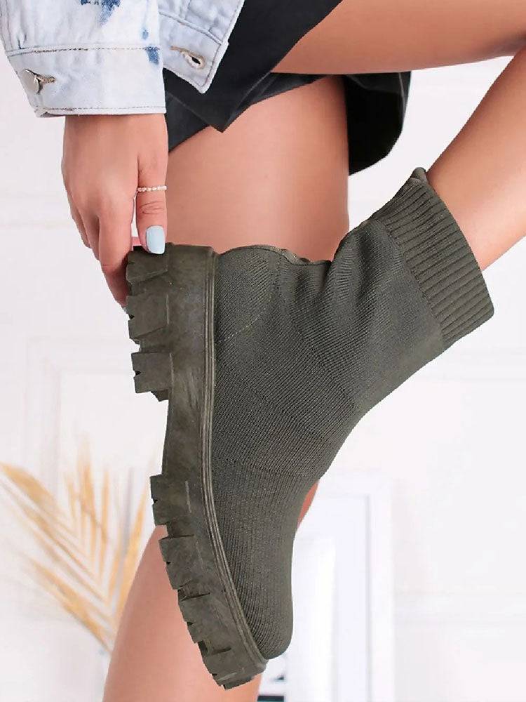 Chunky Sole Socks Boots