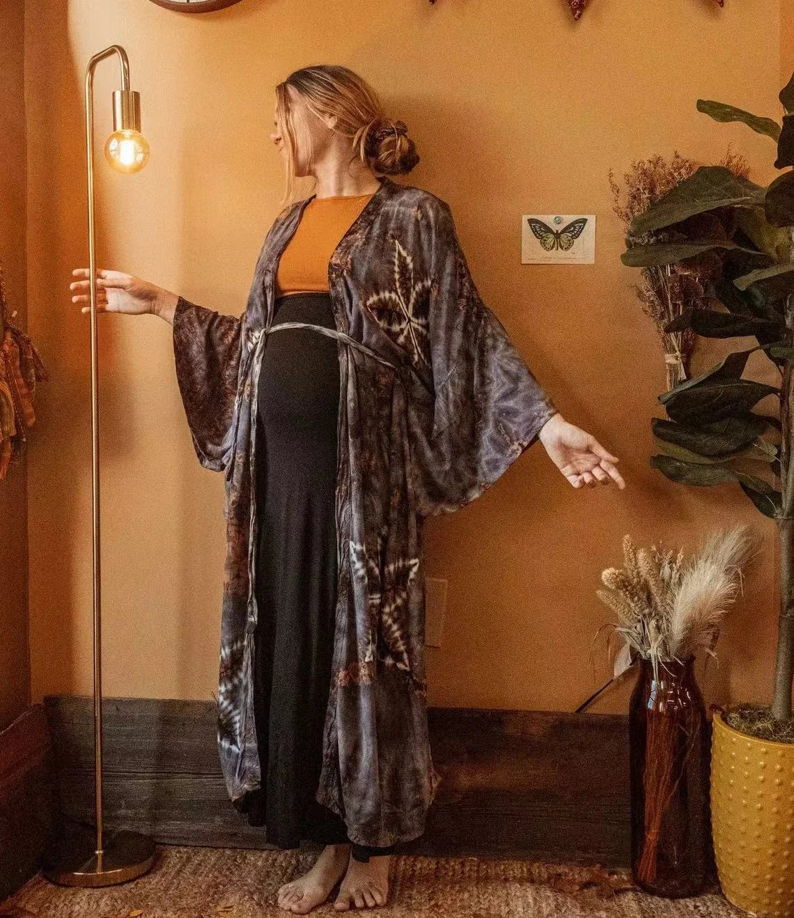 Cotton Rayon Floral Printed Boho Maxi Beach Cover up