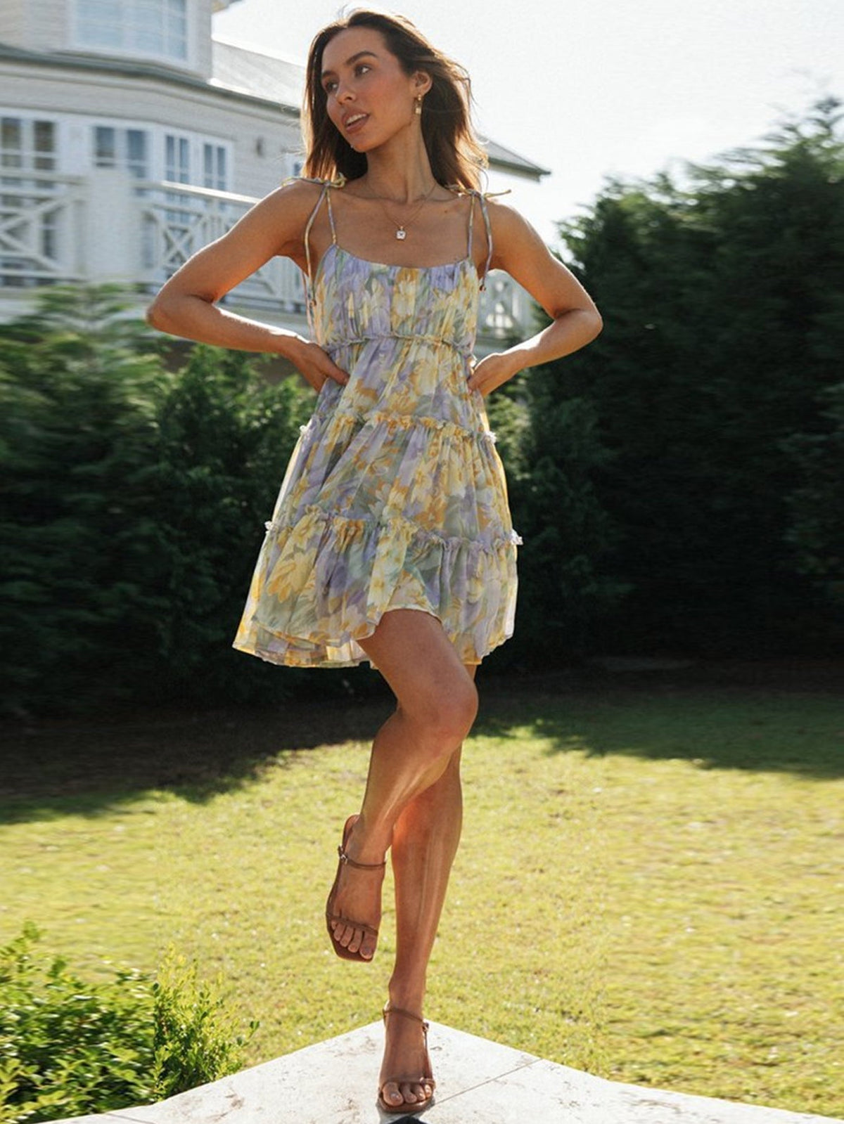KittenAlarm - Knot Floral Print Dress
