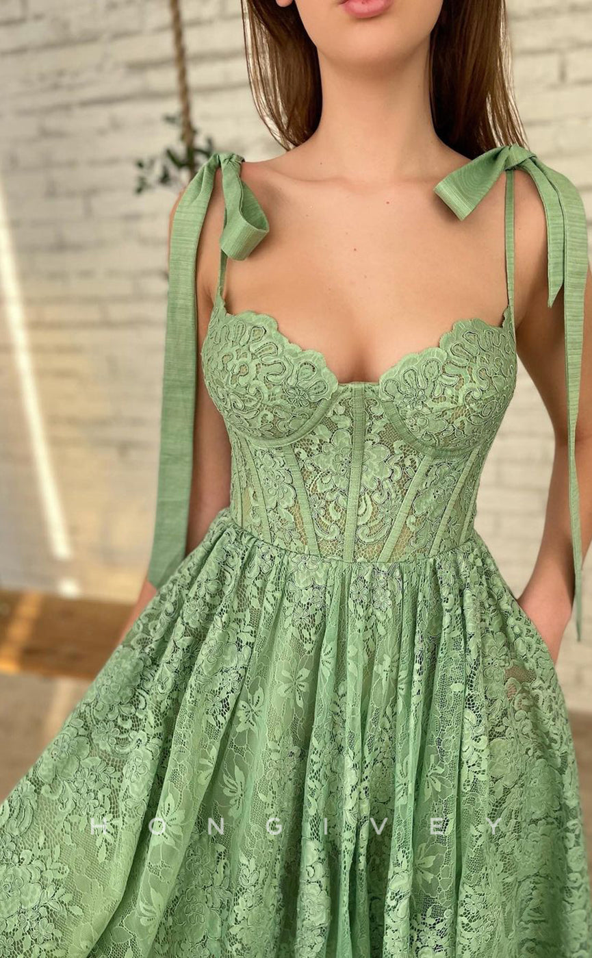 L1198 - Sweet Fully Floral Lace Tiered Party Prom Evening Formal Dress - Fashionpara