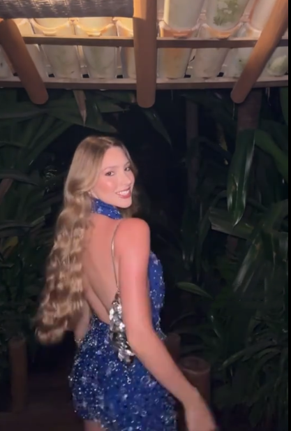 Sexy Halter Blue Chiffon Sequin Beaded Short Party Dress Cocktail Dress Formal Homecoming Dress D577