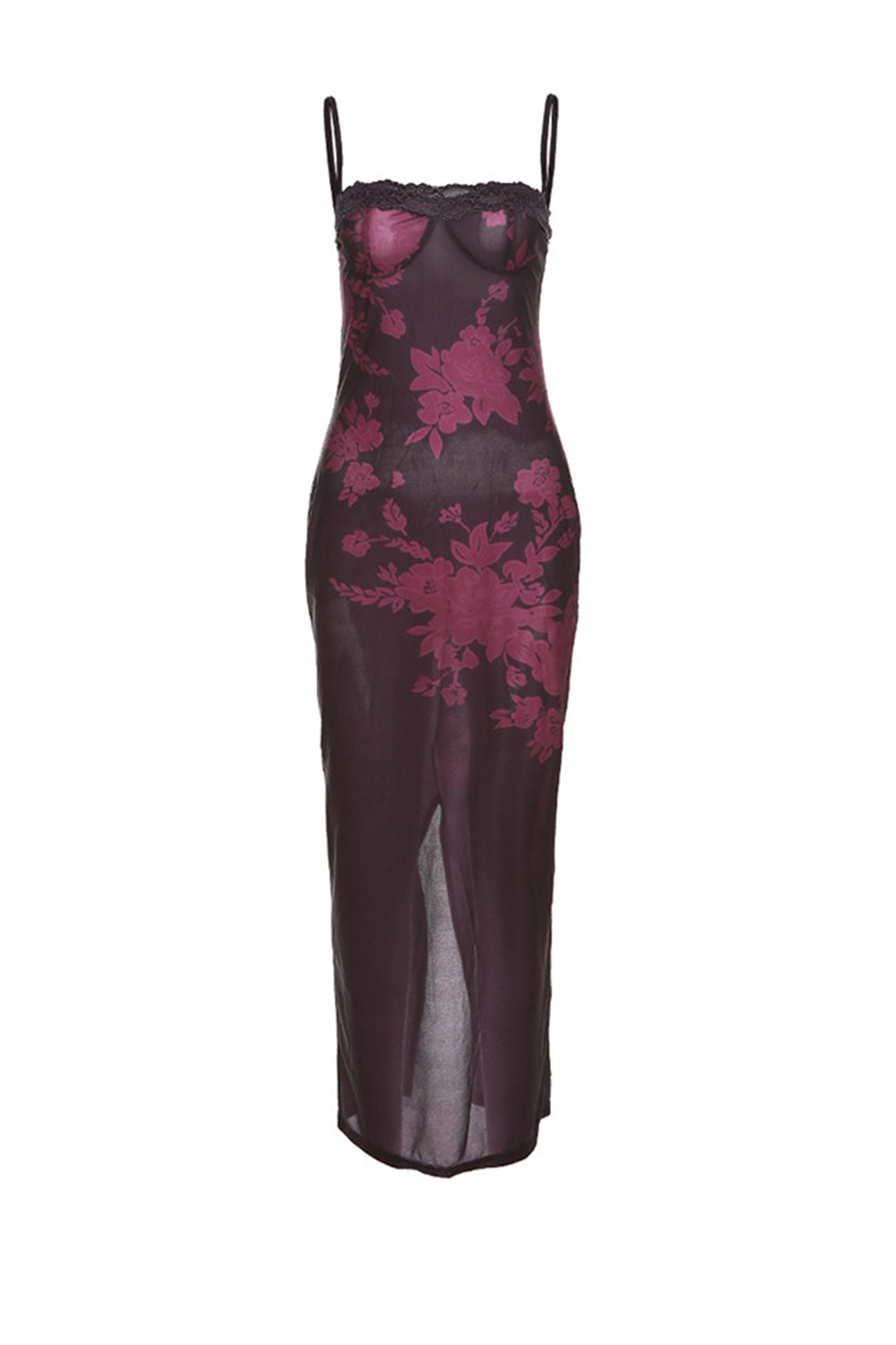 Lace Floral Print Pack Hip Cami Dress