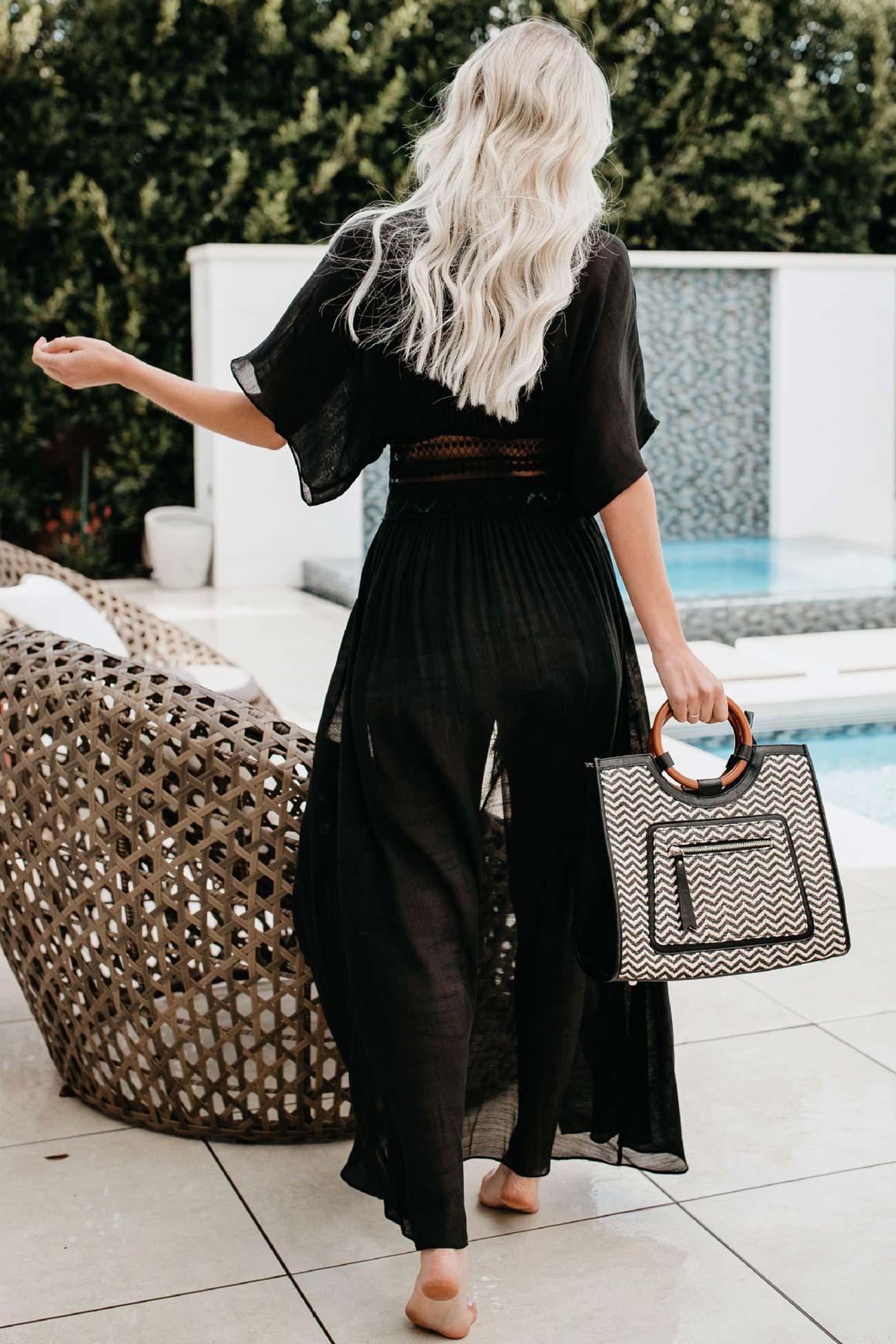 Lace Patchwork Tie-up Cover-up Dress