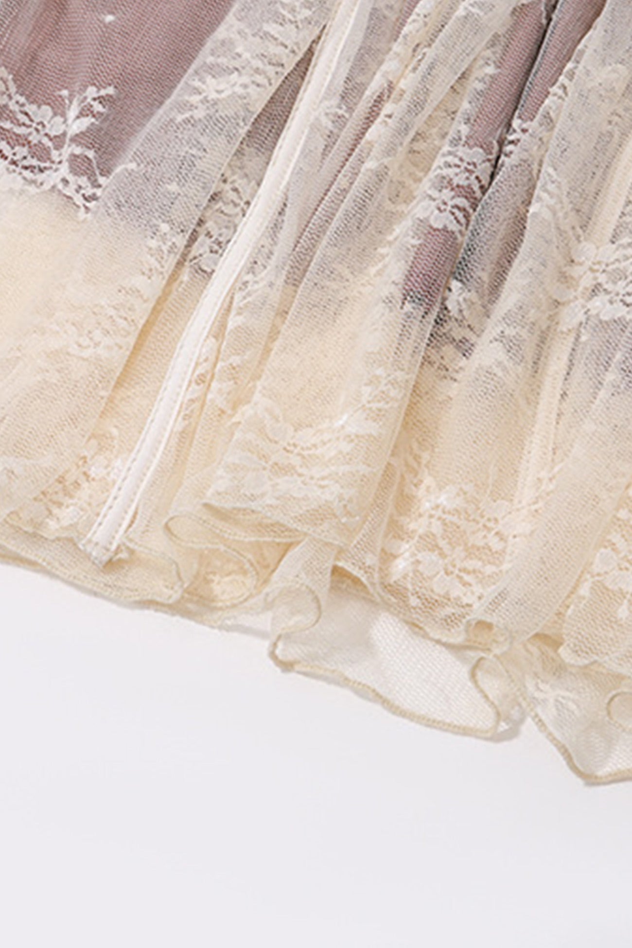 Lace Tie-up Flare Sleeve Midi Dress