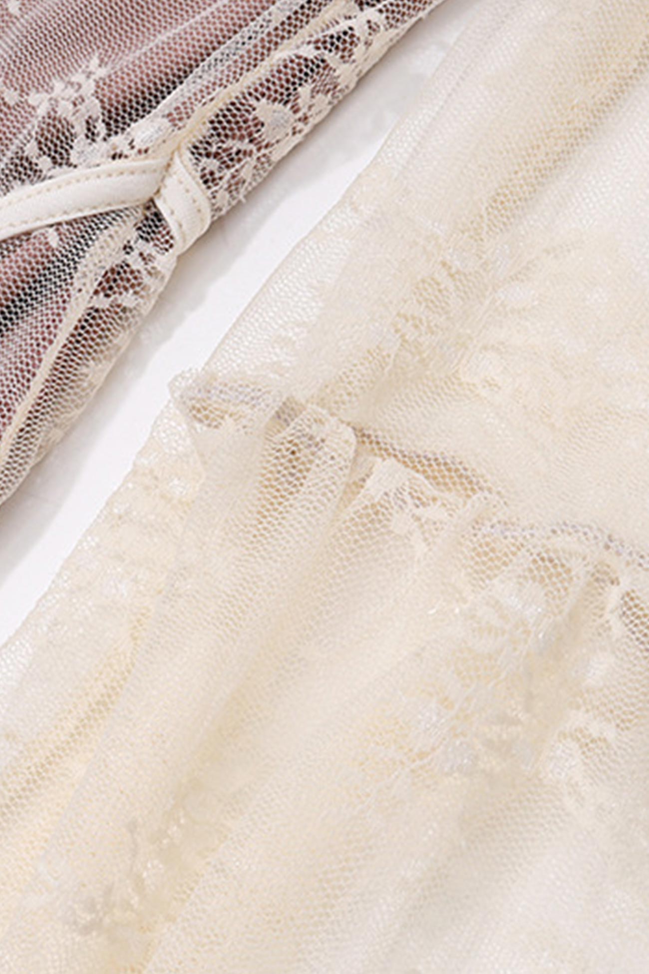 Lace Tie-up Flare Sleeve Midi Dress