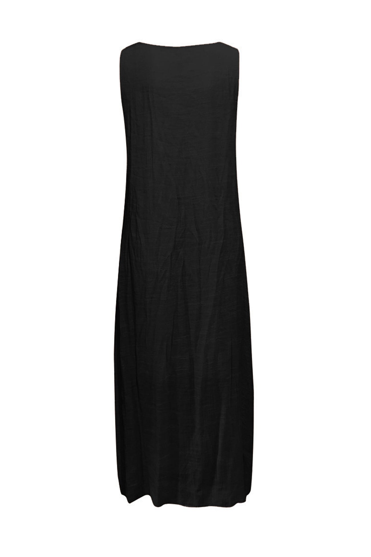 Lace V Neck Slit Tank Dress - Fashionpara