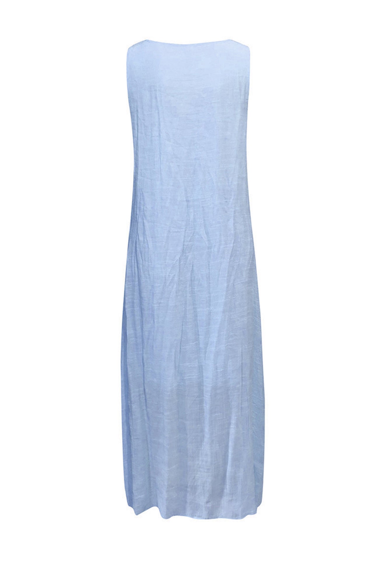 Lace V Neck Slit Tank Dress - Fashionpara