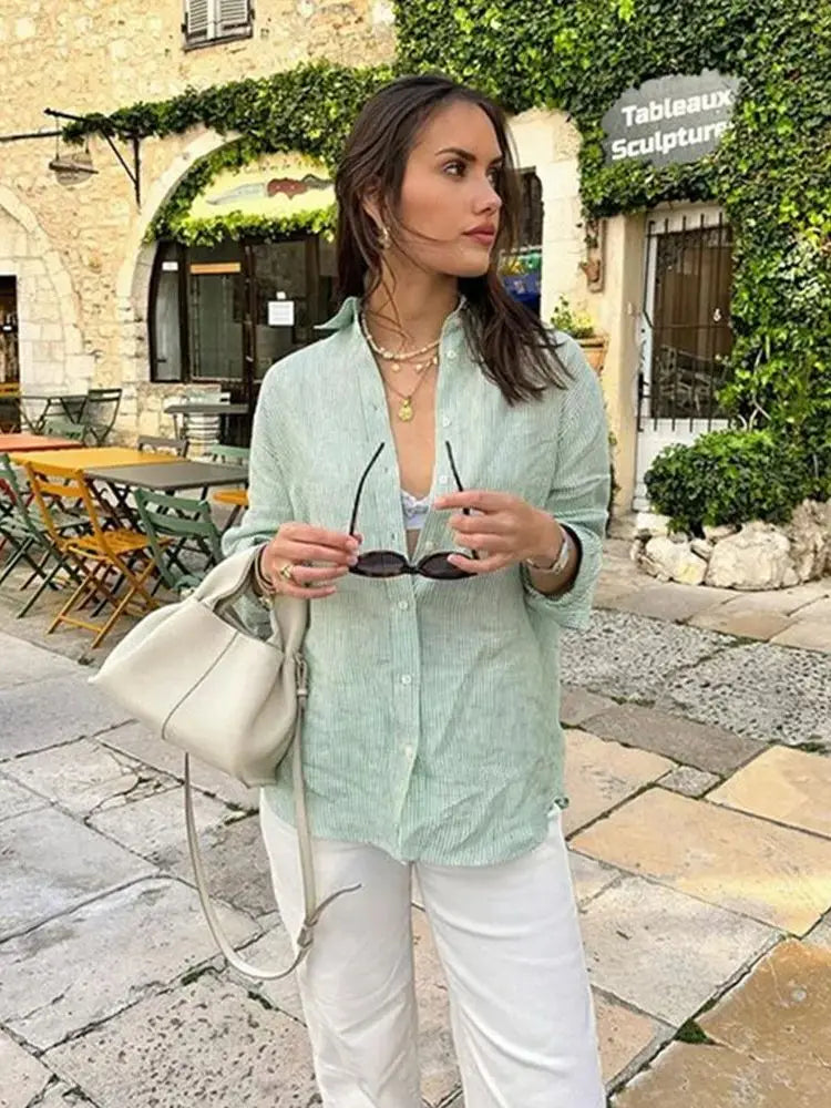 Striped Office Casual Blouse