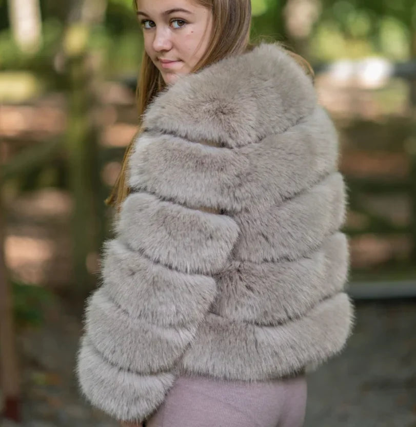 Ladies Fox Fur European Street Coat