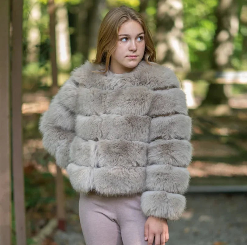 Ladies Fox Fur European Street Coat