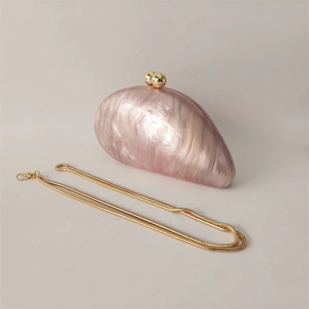 Mini Blue Light Pink Acrylic Box Evening Clutch Bag